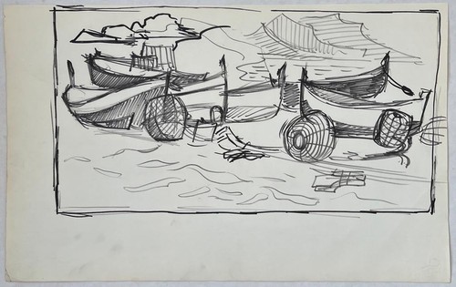 1956 spain calella fishing - calella,