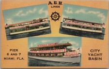 c1950s MIAMI Florida Linen