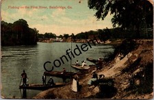 1908 View Of Fishing on the