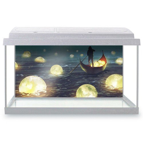 Fish tank background - fish, 90x45cm